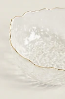 GLASS SALAD BOWL WITH RIM