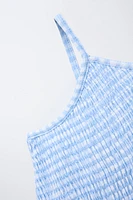 ROBE TEXTURÉE À CARREAUX