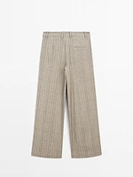 Pantalon de tailleur imprimé à carreaux
