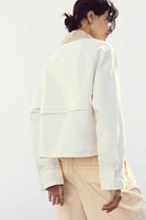 CONTRAST COLLAR WAXED JACKET