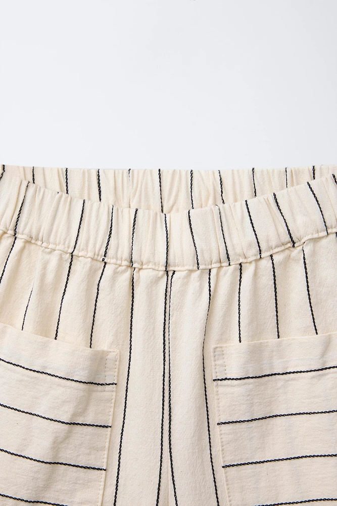 STRIPED BAGGY PANTS