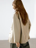 Blazer en coton mélangé avec poches