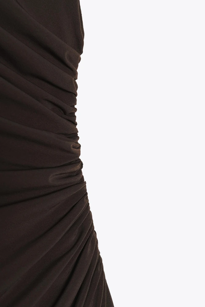 DRAPED MINI DRESS