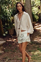COMBINED CROCHET KNOT SHIRT