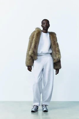 PANTALON EN MOLLETON CAROTTE