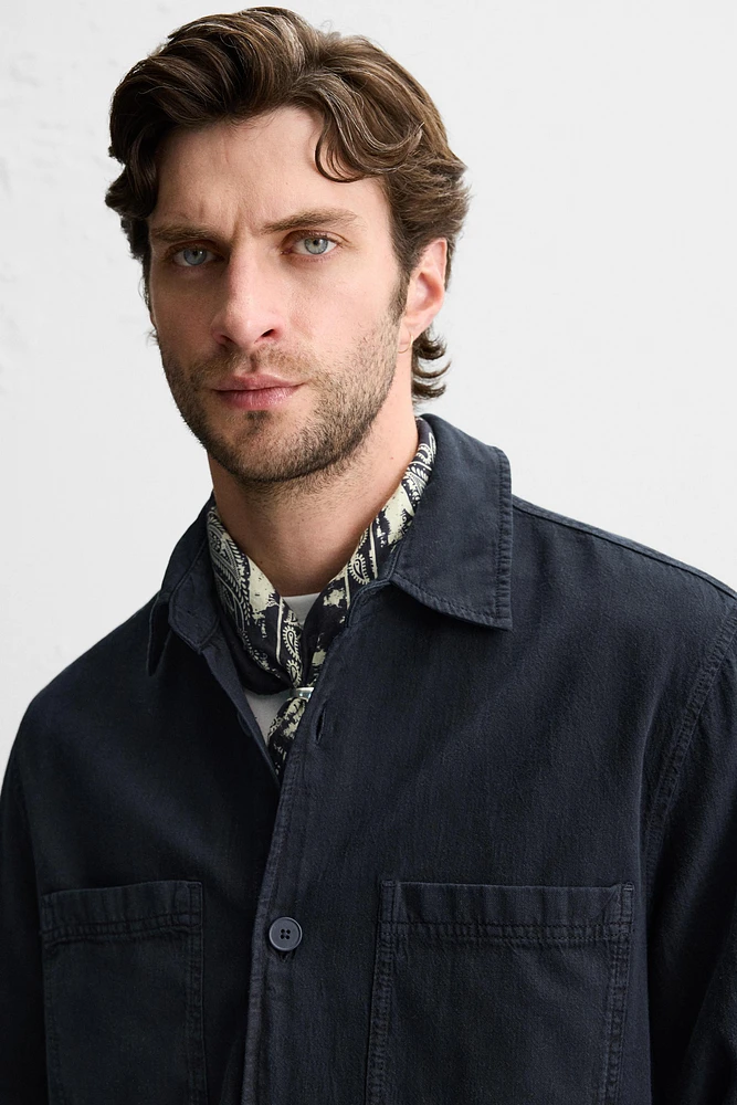 COTTON - LINEN OVERSHIRT