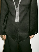 Linen blend boat neck shirt - Limited Edition