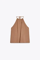 FLOWY HALTER TOP