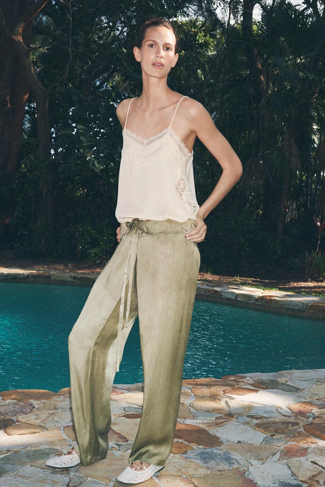 PANTALON FLUIDE TAILLE BASSE ZW COLLECTION