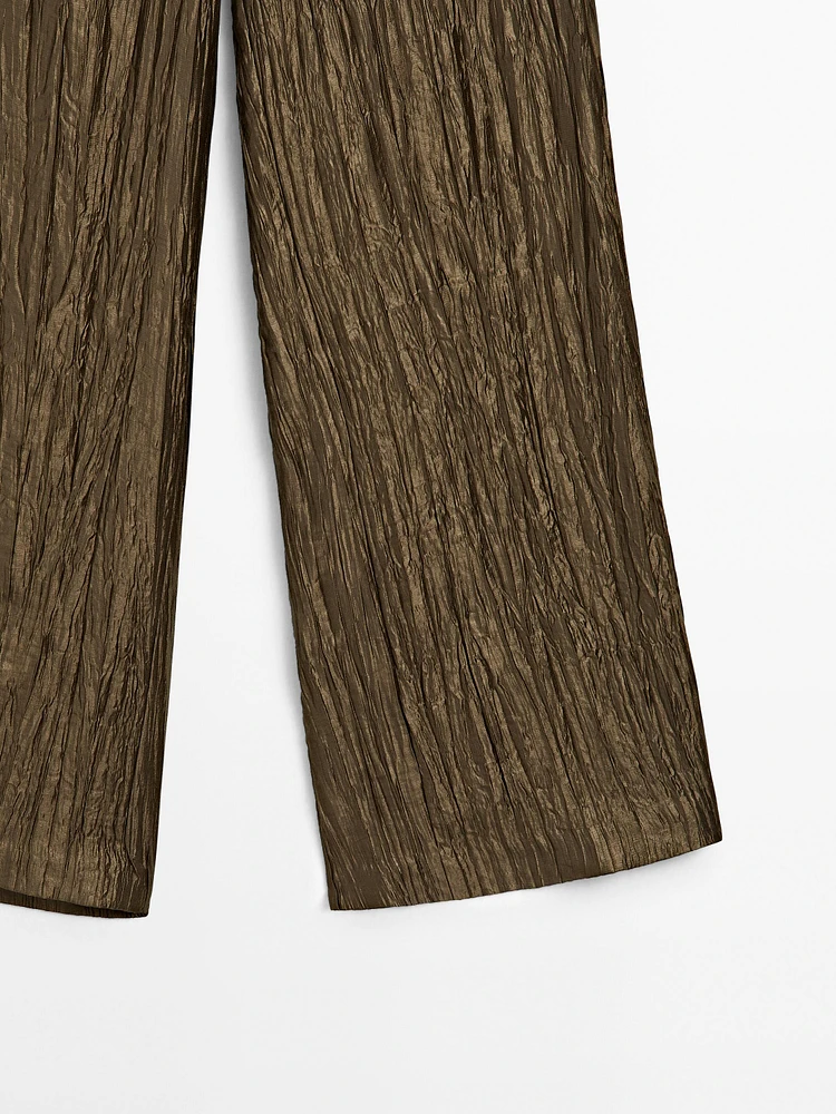 Pantalon tissu métallisé