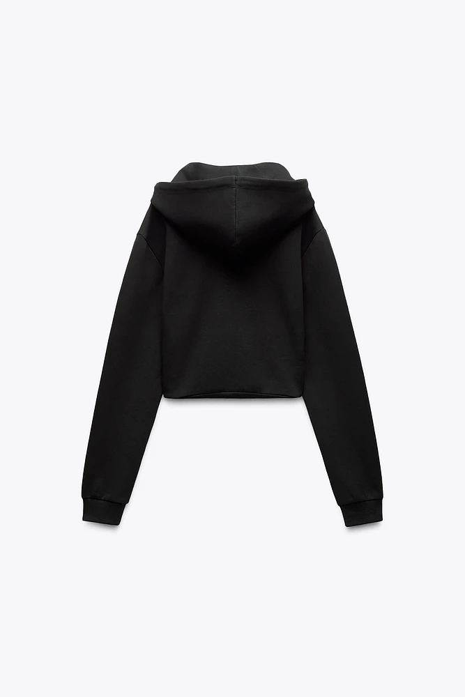 CROPPED INTERLOCK SWEATSHIRT