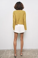 TEXTURED TIE TOP