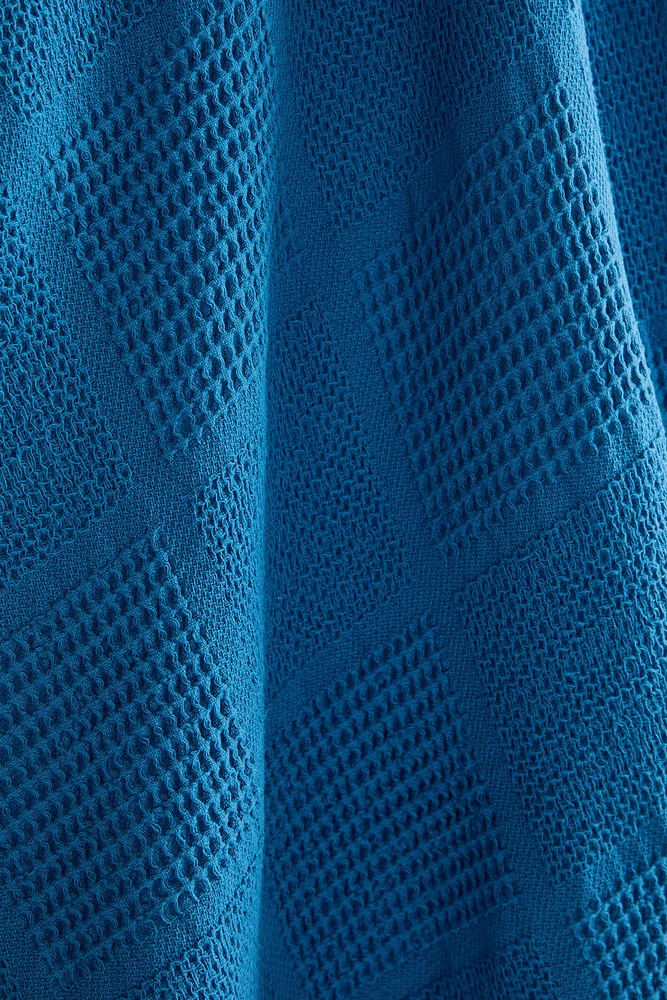 WAFFLE-KNIT COTTON KITCHEN TOWEL