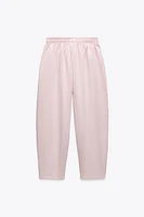 PANTALON EN MOLLETON CAROTTE