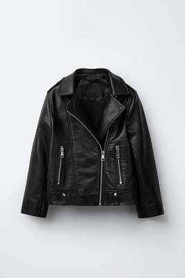 FAUX LEATHER JACKET