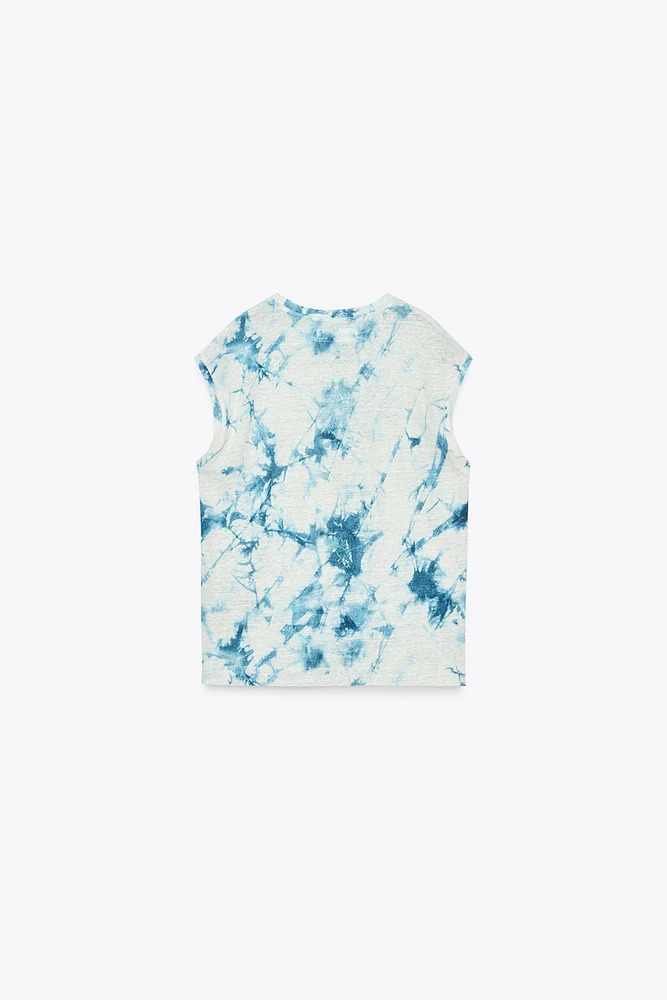 LINEN TIE-DYE T-SHIRT X FANGLU LIN