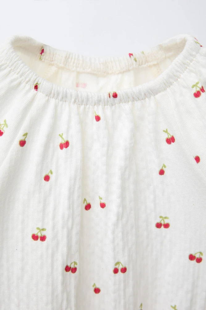 CHERRY PRINT BODYSUIT