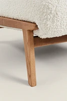 UPHOLSTERED BOUCLÉ WOOL ACCENT CHAIR