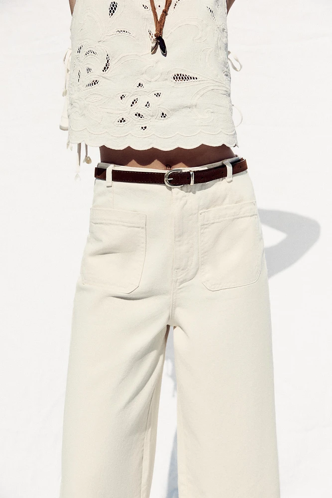 Z1975 BELTED HIGH-WAISTED CULOTTES