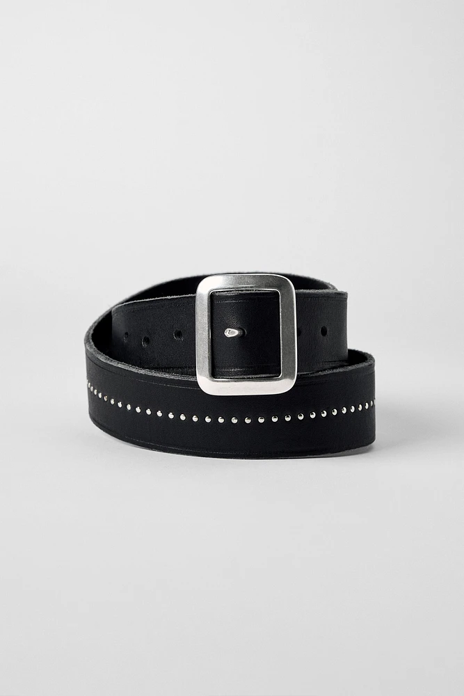 CEINTURE EN CUIR À CLOUS BOBBY GILLESPIE X ZARA