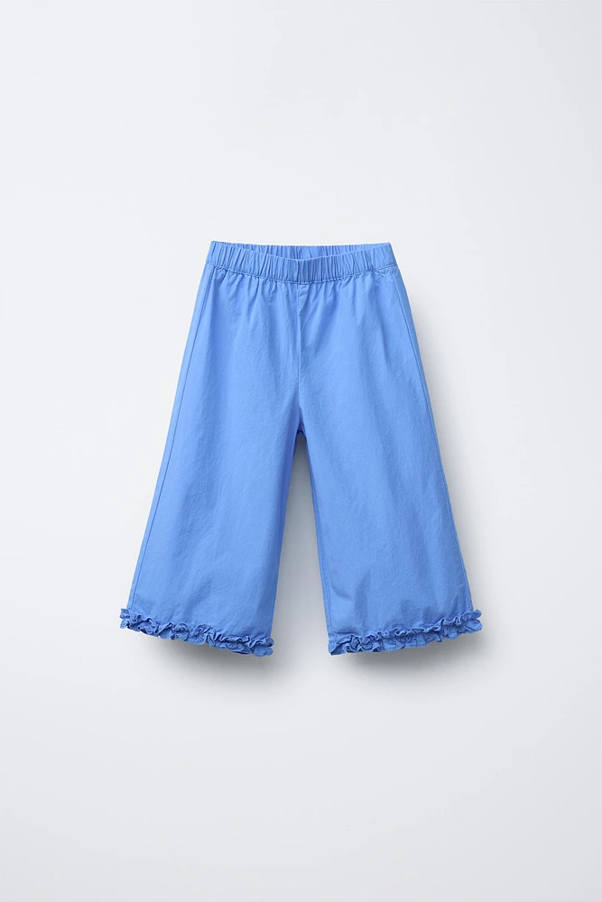 PANTALON JUPE-CULOTTE VOLANTS