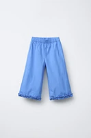 PANTALON JUPE-CULOTTE VOLANTS