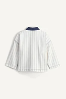LIMITED EDITION CONTRASTING COLLAR STRIPED JACKET