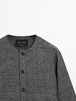 100% linen deconstructed jacket