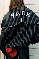 YALE™ STRIPE BOMBER JACKET