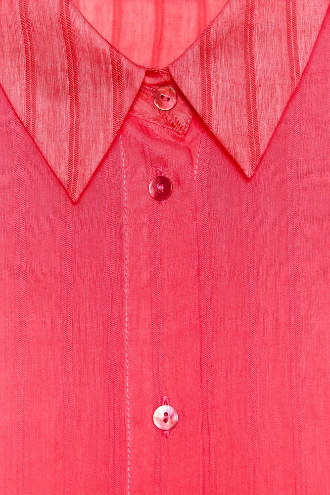 CHEMISE À RAYURES TISSÉE