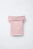 T-SHIRT ÉPAULES DÉNUDÉES RAYURES
