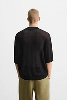 CHEMISE EN MAILLE AJOURÉE