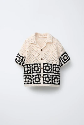 CROCHET KNIT SHIRT