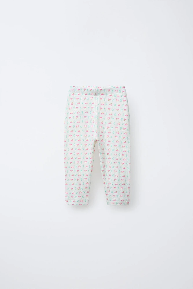 LEGGING POINTELLE CERISES