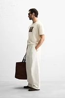 CONTRAST EMBROIDERY T-SHIRT