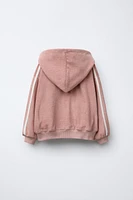 CONTRAST TRIM TERRY JACKET