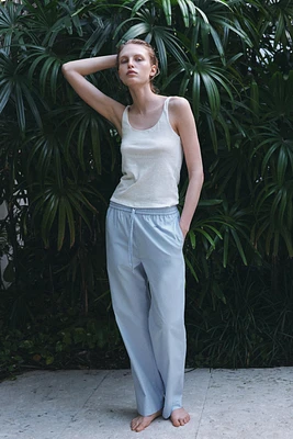 PANTALON STYLE PYJAMA EN COTON