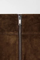 JUPE EN CUIR DE DAIM KATE MOSS X ZARA
