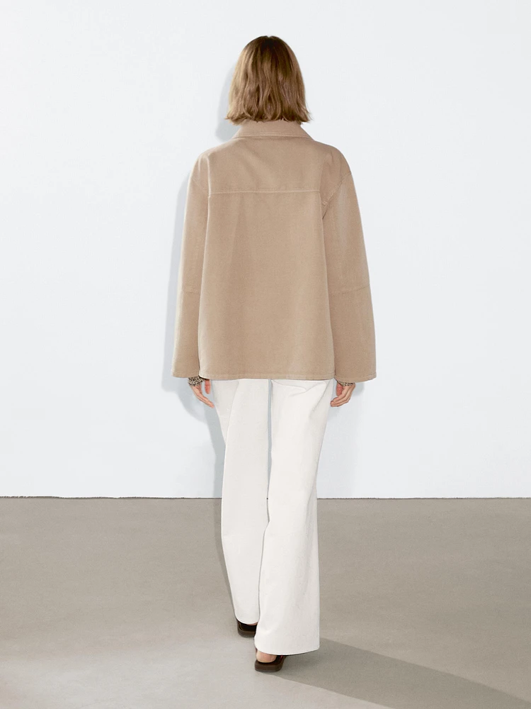 Veste avec poches coton fantaisie