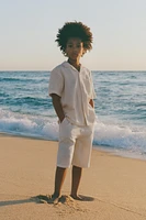 PLAIN TEXTURED SHORTS