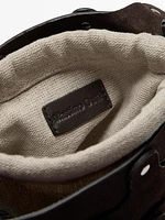 Sac seau à clous en croûte de cuir