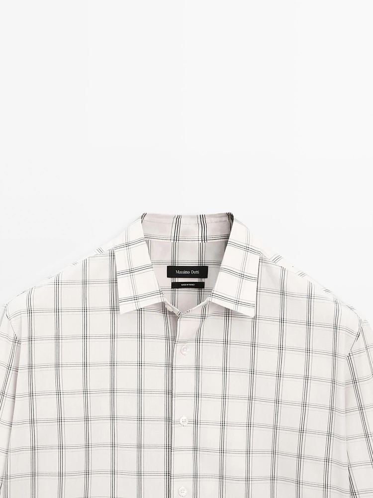 Regular fit check 100% cotton shirt