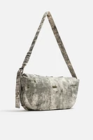 WORN-EFFECT FABRIC BAG