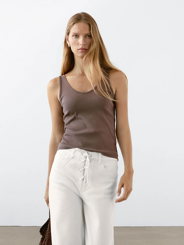 Jean flare taille haute