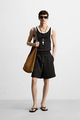 INTERLOCK TEXTURED SHORTS