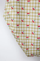 1-6 YEARS/ GINGHAM CHECK CHERRY SWIMSUIT