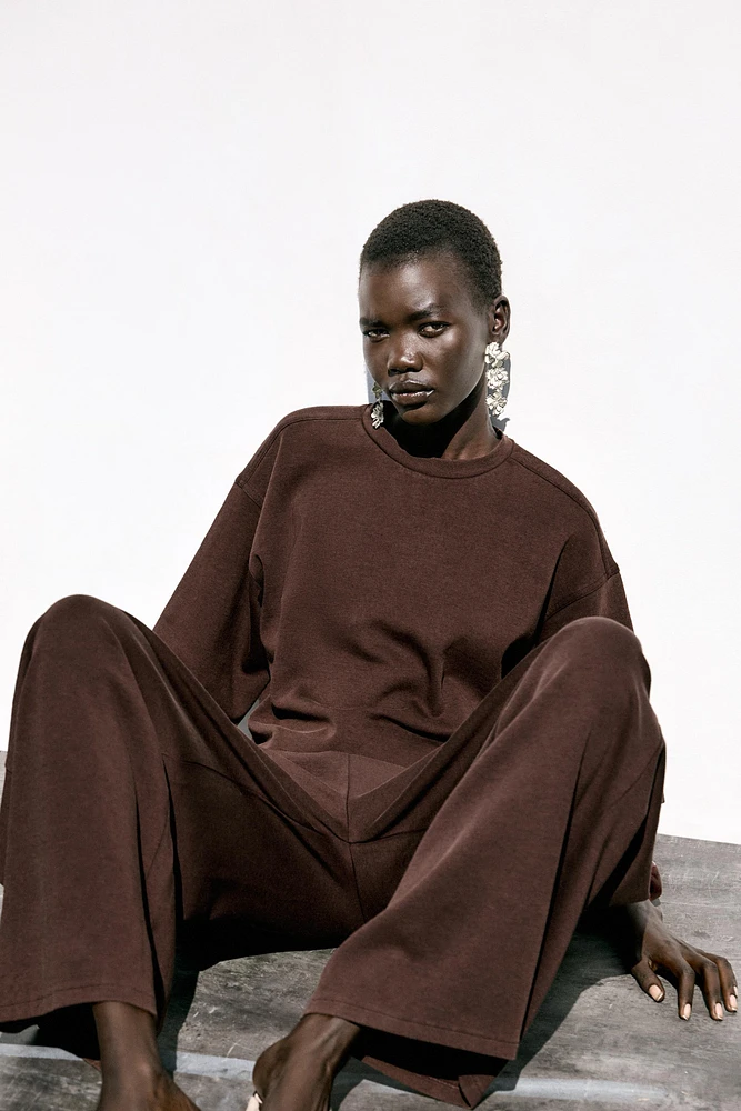 PANTALON INTERLOCK EFFET DÉLAVÉ