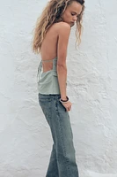 OPEN BACK HALTER TOP