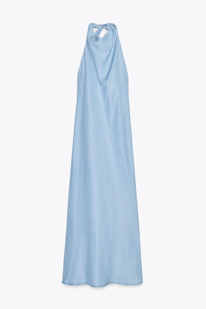 FLOWY HALTER DRESS