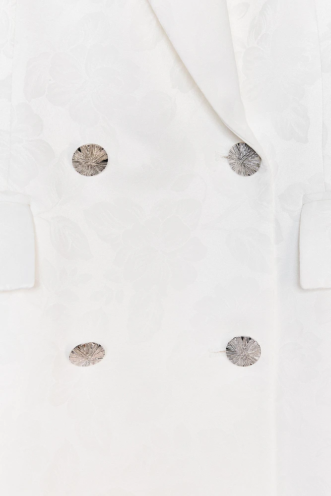 DOUBLE BREASTED JACQUARD BLAZER